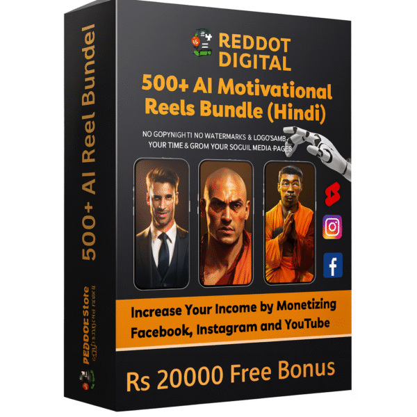 🔥 500+ AI Motivational Reels Bundle (Hindi) | No Copyright | Rs.20,000 Bonus Included 🚀